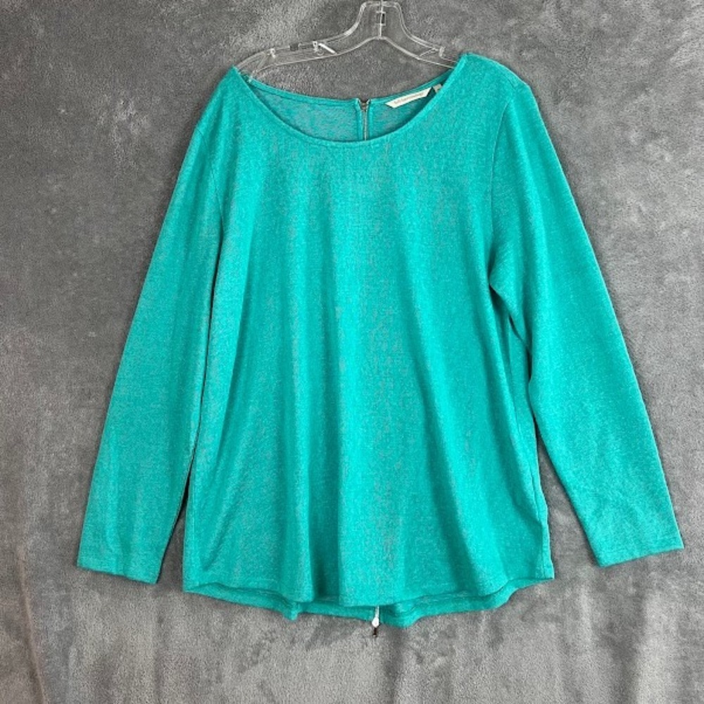 Soft Surroundings Lightweight Sweater Womens XL Teal Casual Everyday Soft